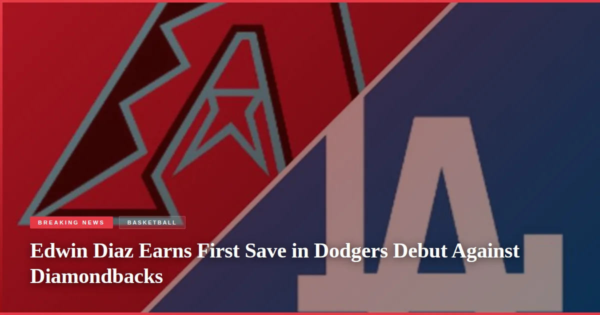 Edwin Diaz Earns First Save in Dodgers Debut Against Diamondbacks
