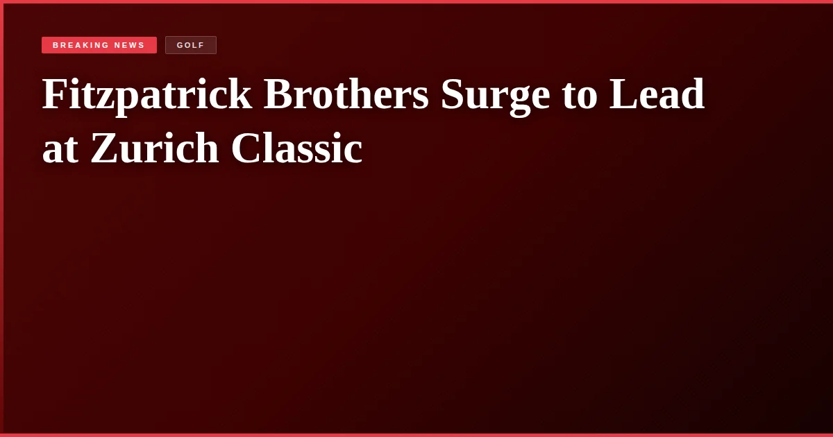 Fitzpatrick Brothers Surge to Lead at Zurich Classic