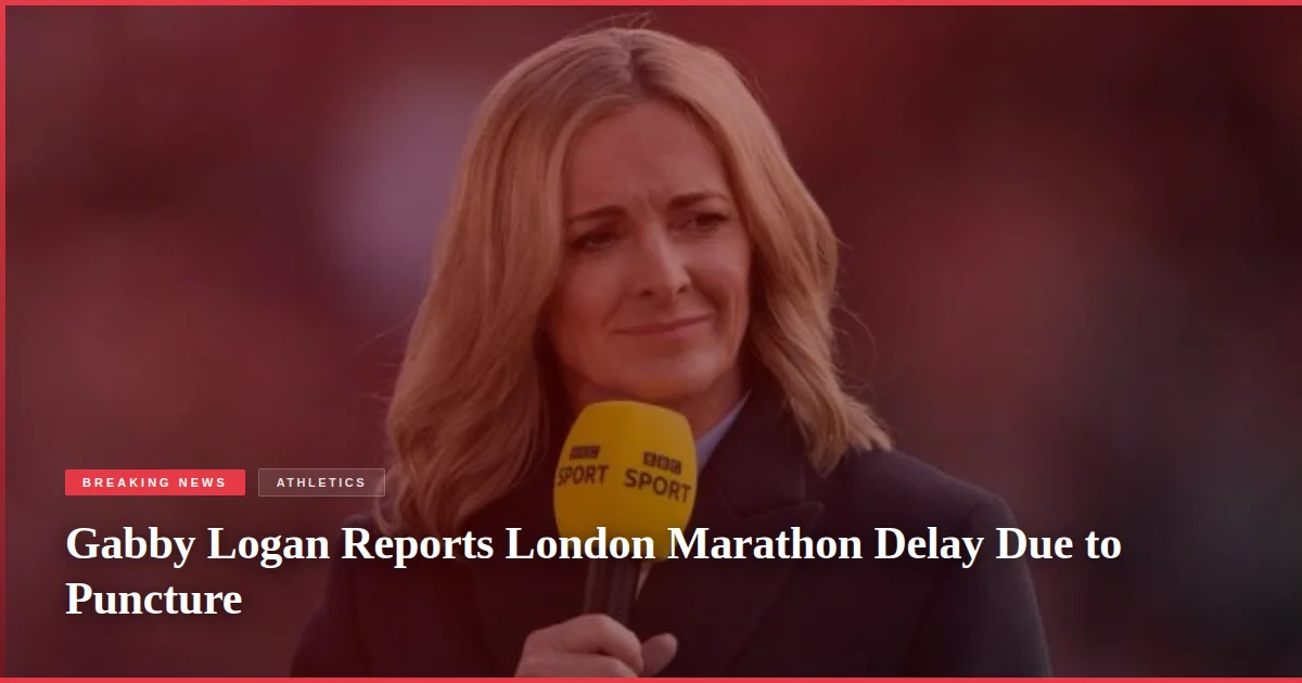 Gabby Logan Reports London Marathon Delay Due to Puncture