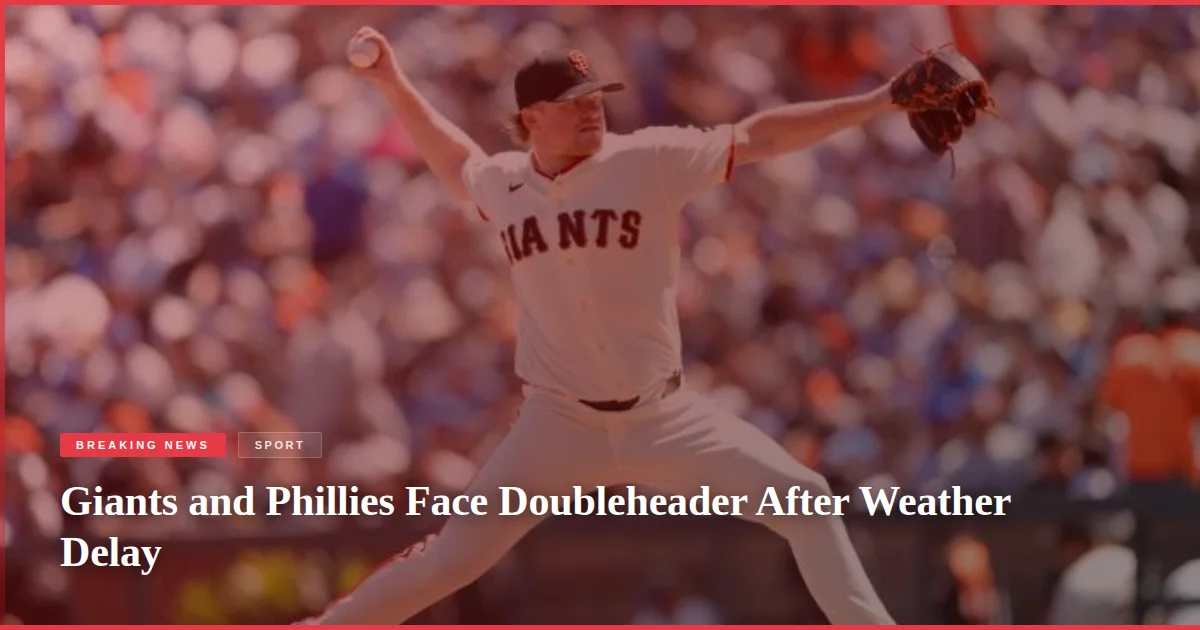 Giants and Phillies Face Doubleheader After Weather Delay
