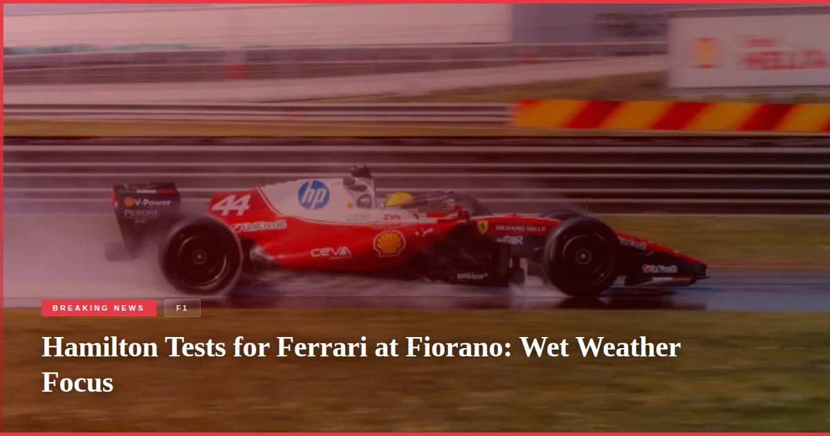 Hamilton Tests for Ferrari at Fiorano: Wet Weather Focus