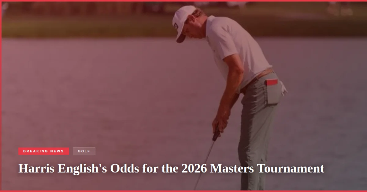 Harris English's Odds for the 2026 Masters Tournament