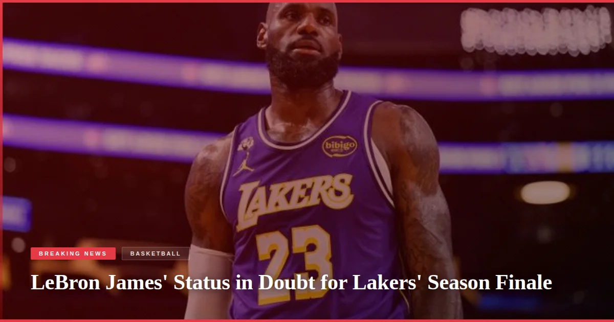 LeBron James' Status in Doubt for Lakers' Season Finale