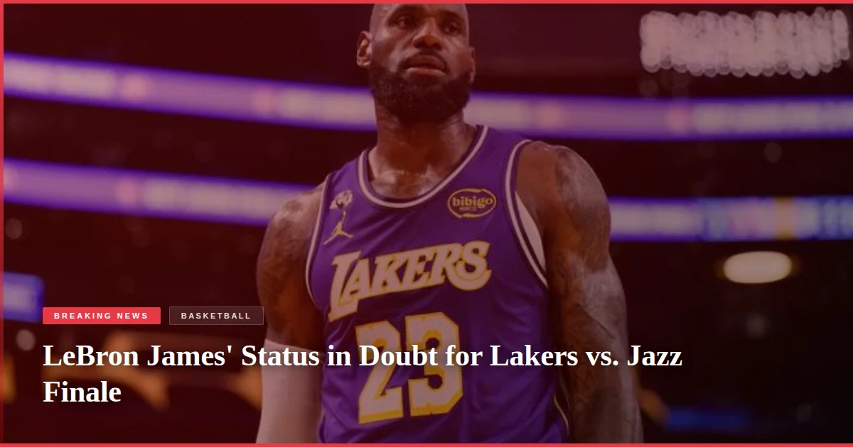 LeBron James' Status in Doubt for Lakers vs. Jazz Finale