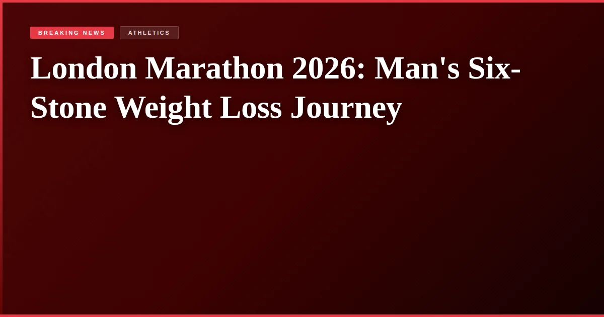 London Marathon 2026: Man's Six-Stone Weight Loss Journey