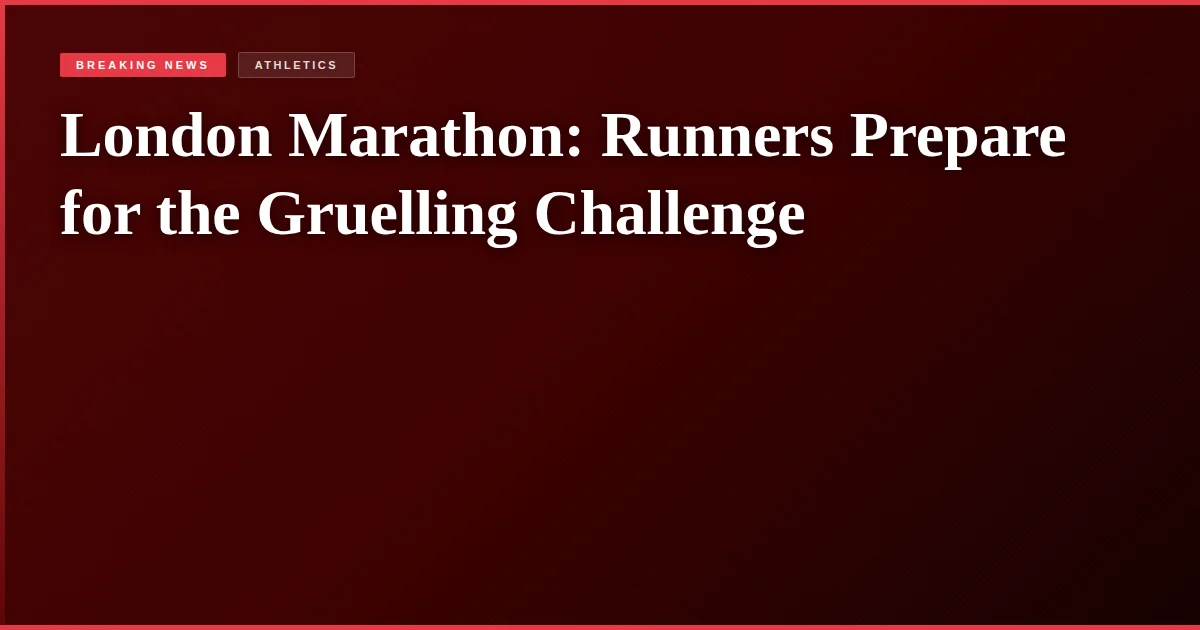 London Marathon: Runners Prepare for the Gruelling Challenge
