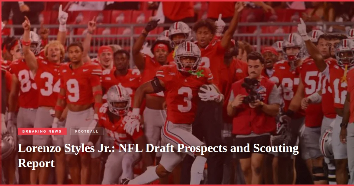 Lorenzo Styles Jr.: NFL Draft Prospects and Scouting Report