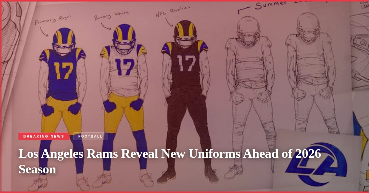 Los Angeles Rams Reveal New Uniforms Ahead of 2026 Season