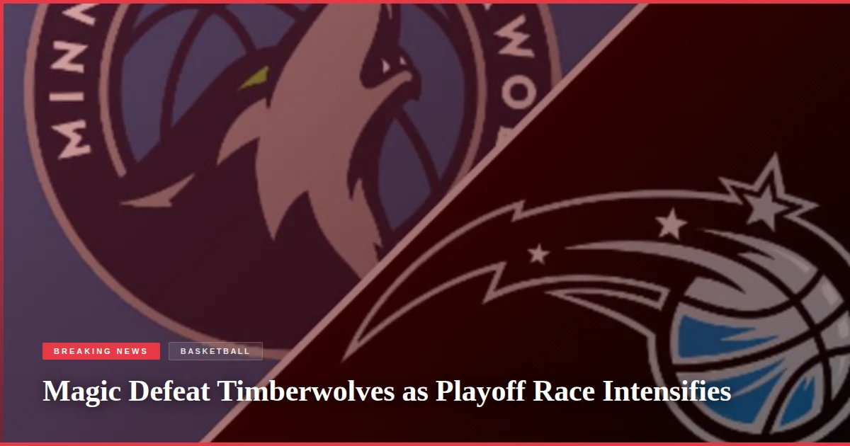 Magic Defeat Timberwolves as Playoff Race Intensifies