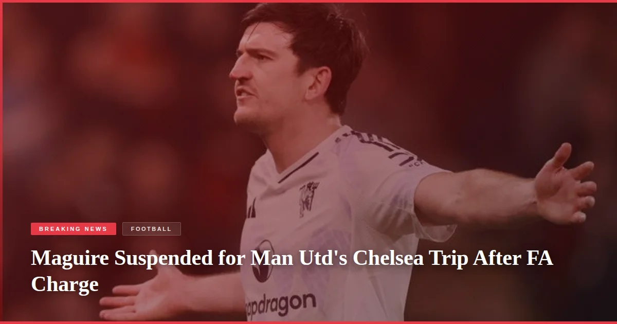 Maguire Suspended for Man Utd's Chelsea Trip After FA Charge