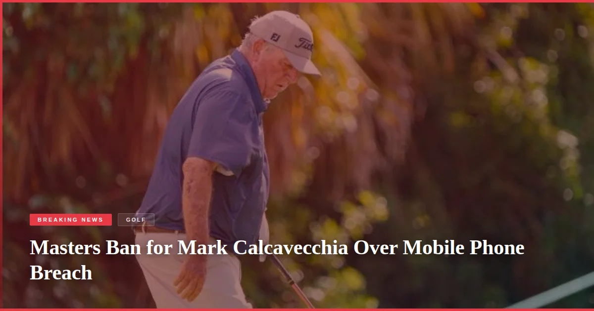 Masters Ban for Mark Calcavecchia Over Mobile Phone Breach