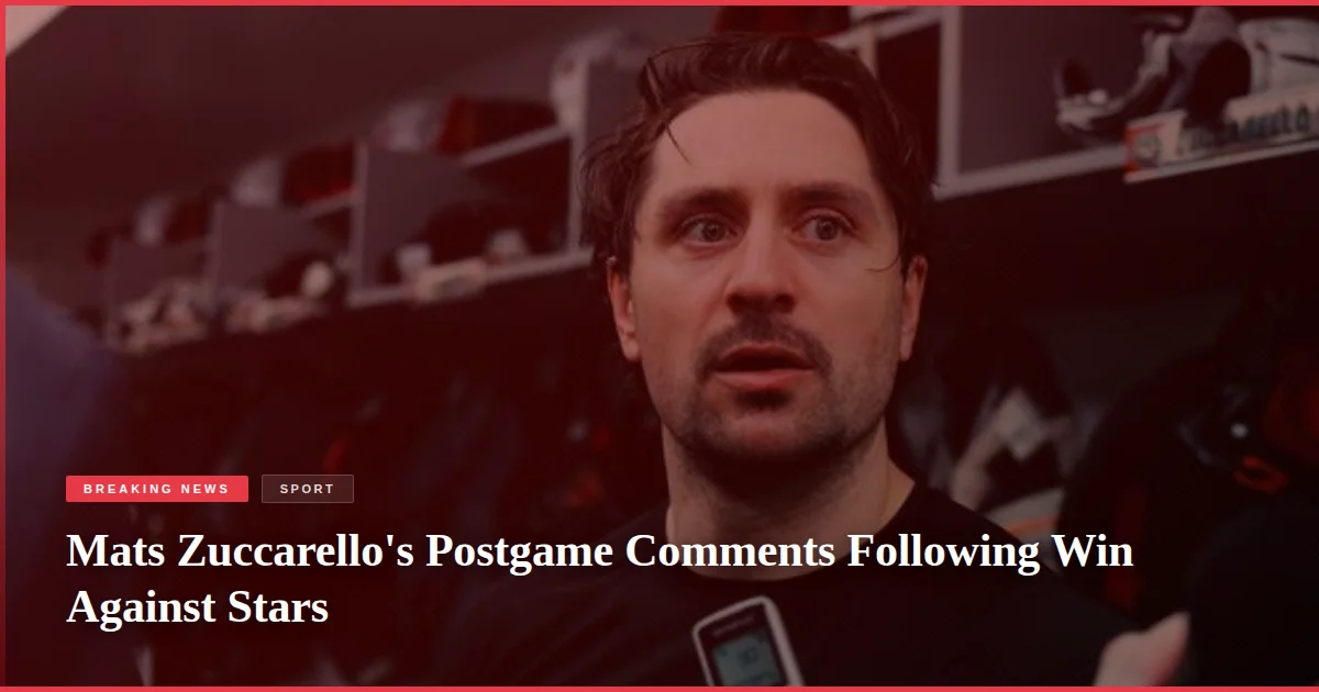Mats Zuccarello's Postgame Comments Following Win Against Stars