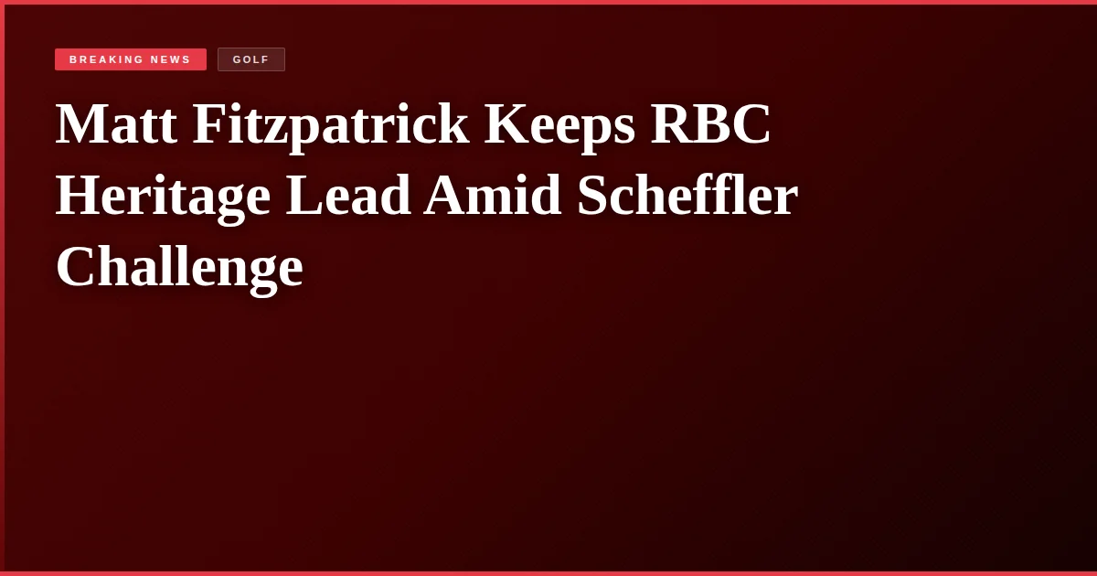 Matt Fitzpatrick Keeps RBC Heritage Lead Amid Scheffler Challenge