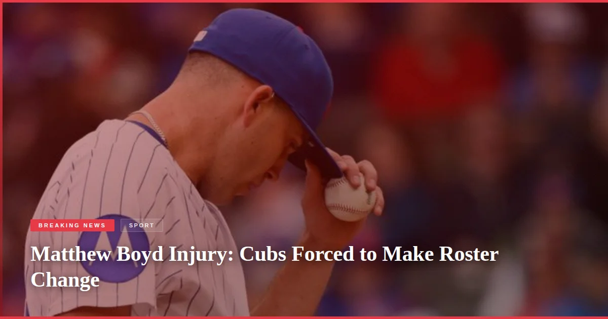 Matthew Boyd Injury: Cubs Forced to Make Roster Change