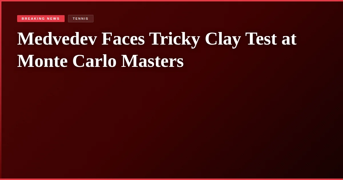 Medvedev Faces Tricky Clay Test at Monte Carlo Masters