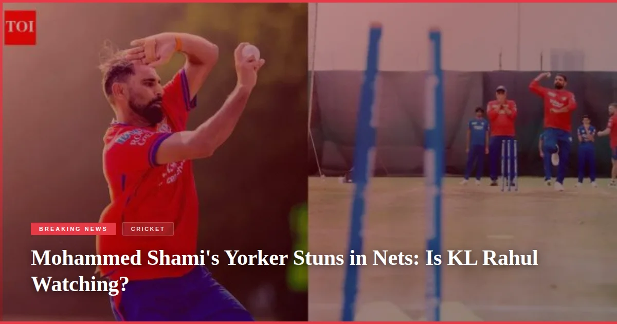 Mohammed Shami's Yorker Stuns in Nets: Is KL Rahul Watching?