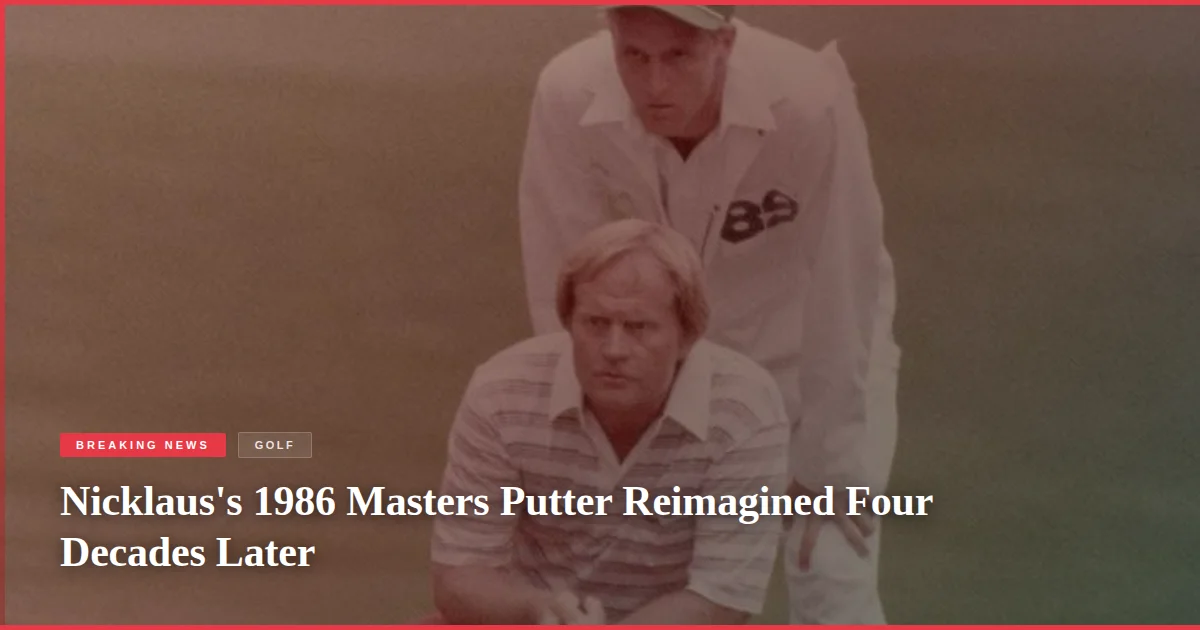 Nicklaus's 1986 Masters Putter Reimagined Four Decades Later