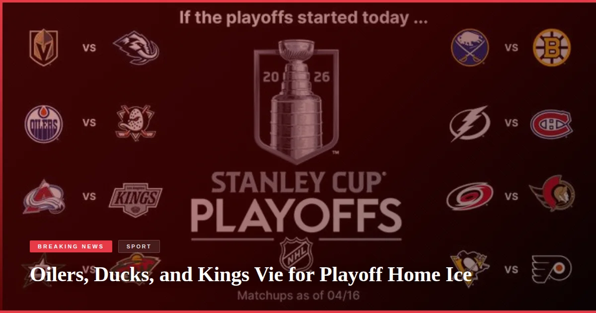 Oilers, Ducks, and Kings Vie for Playoff Home Ice