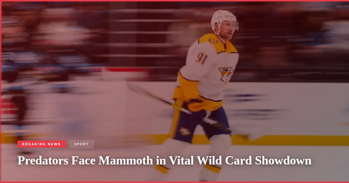 Predators Face Mammoth in Vital Wild Card Showdown