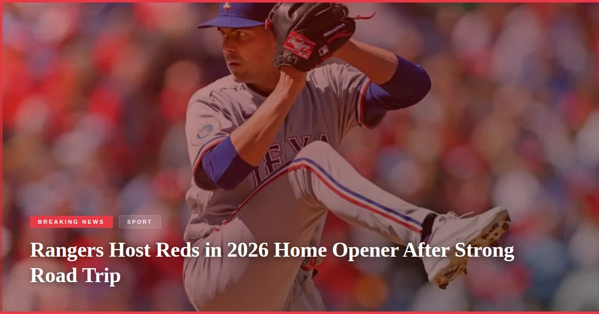 Rangers Host Reds in 2026 Home Opener After Strong Road Trip