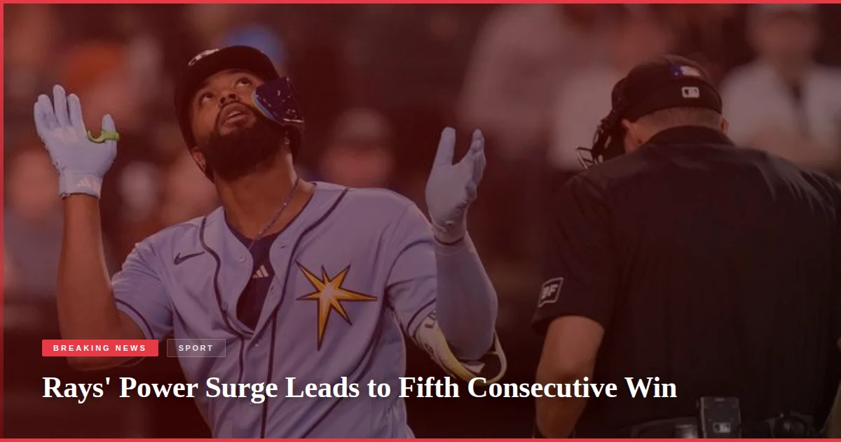Rays' Power Surge Leads to Fifth Consecutive Win