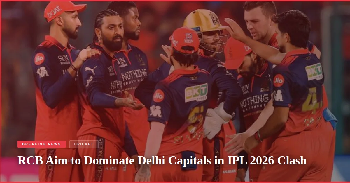 RCB Aim to Dominate Delhi Capitals in IPL 2026 Clash