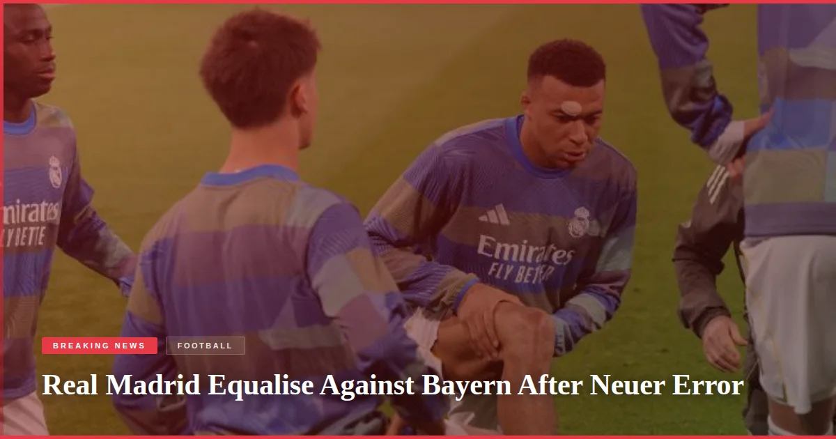 Real Madrid Equalise Against Bayern After Neuer Error