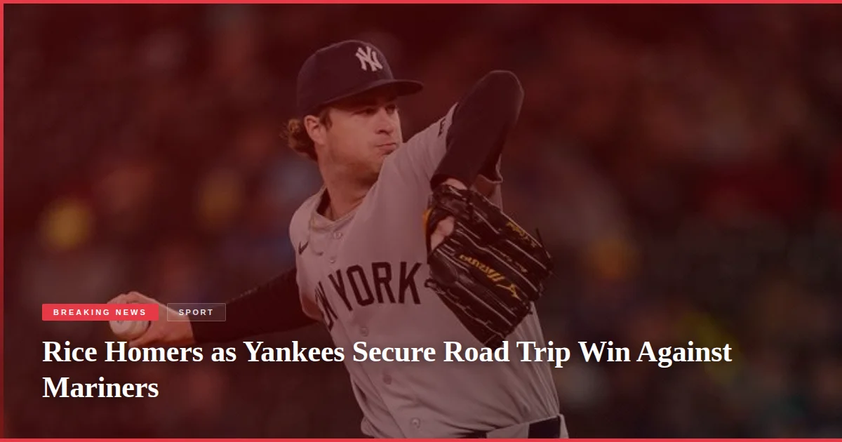 Rice Homers as Yankees Secure Road Trip Win Against Mariners