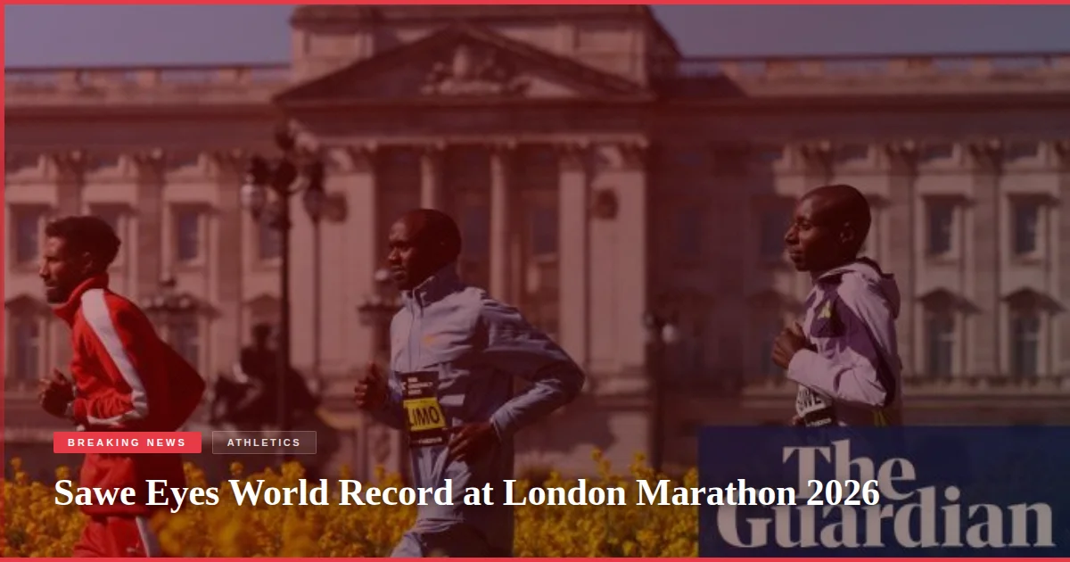 Sawe Eyes World Record at London Marathon 2026
