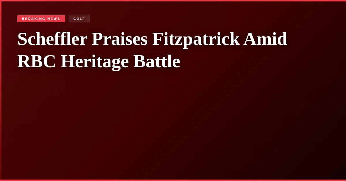 Scheffler Praises Fitzpatrick Amid RBC Heritage Battle