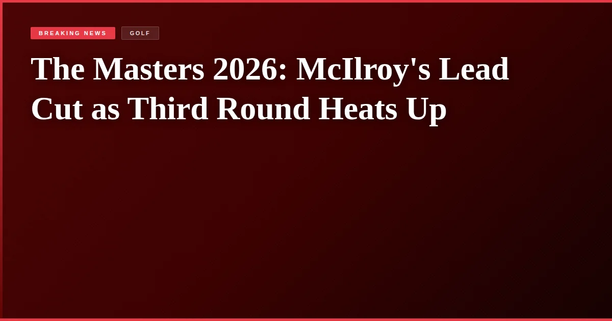 The Masters 2026: McIlroy's Lead Cut as Third Round Heats Up
