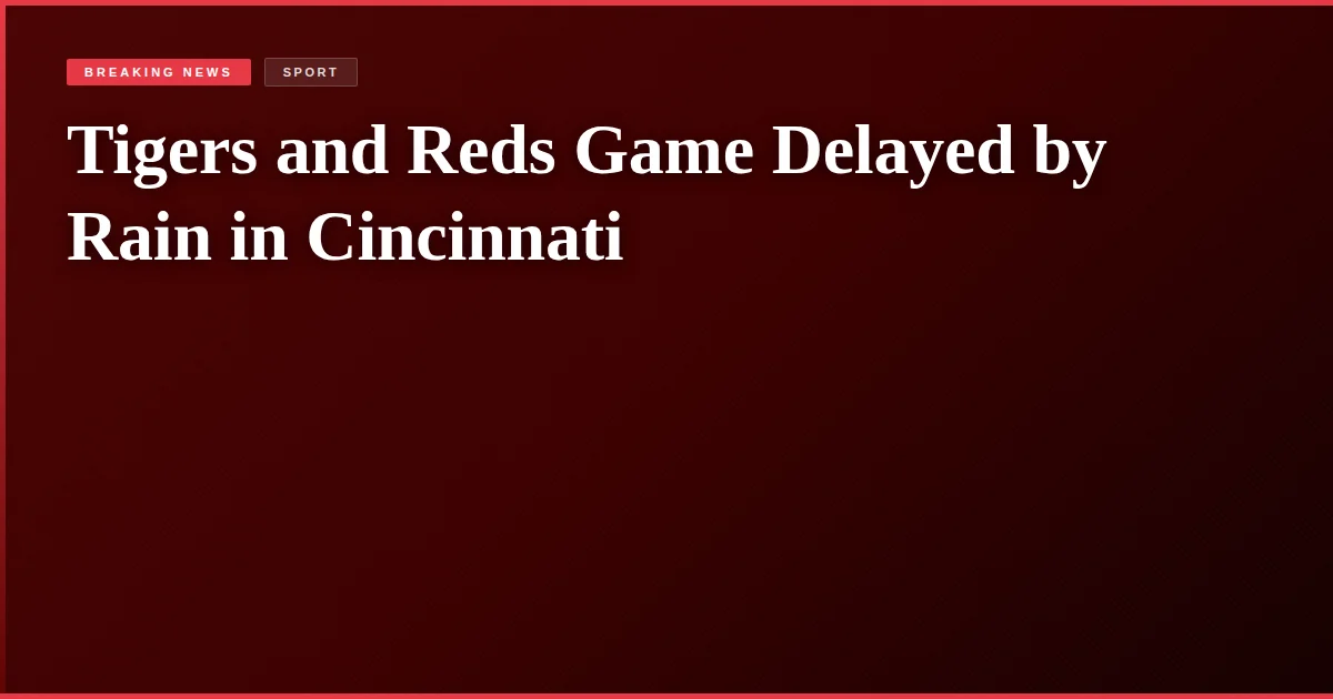 Tigers and Reds Game Delayed by Rain in Cincinnati