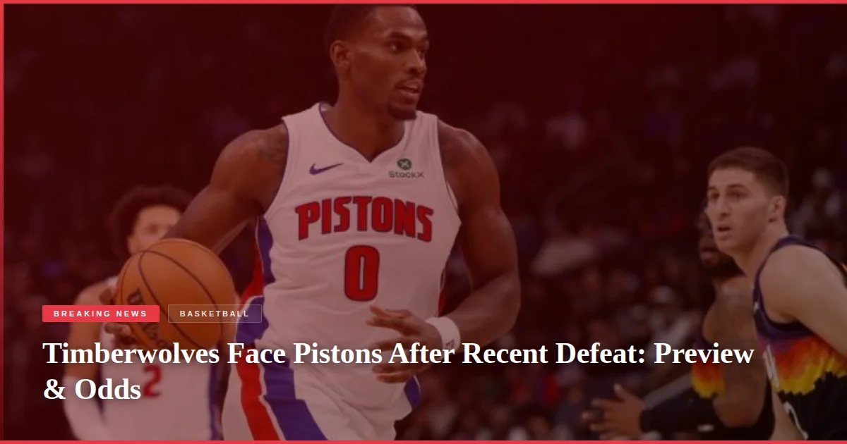 Timberwolves Face Pistons After Recent Defeat: Preview & Odds