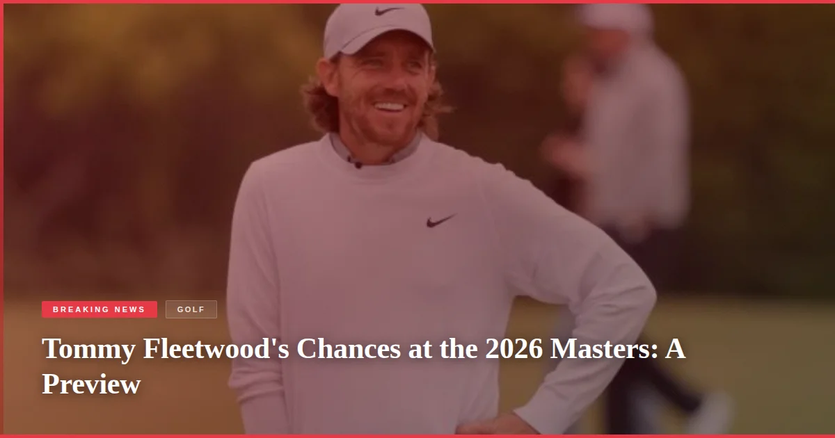 Tommy Fleetwood's Chances at the 2026 Masters: A Preview