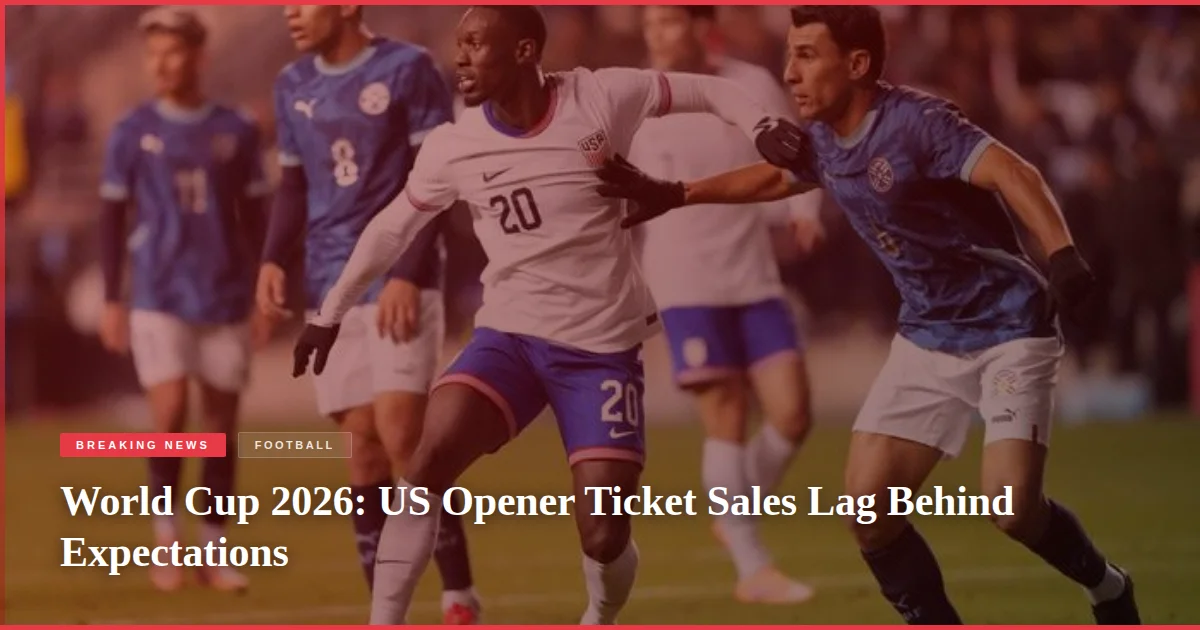 World Cup 2026: US Opener Ticket Sales Lag Behind Expectations