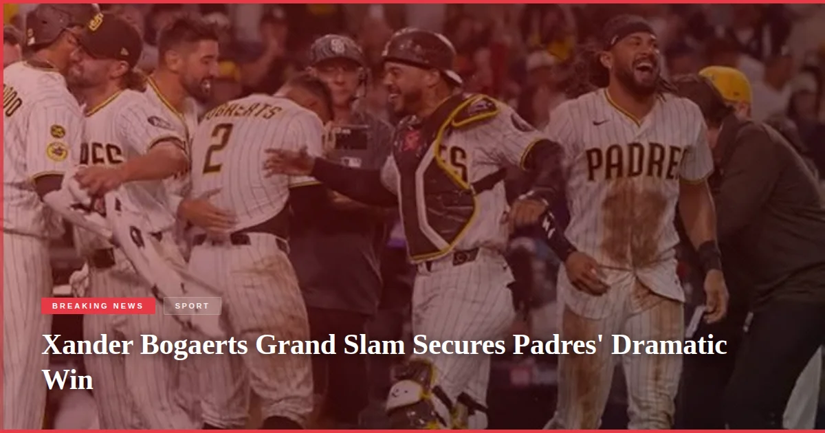 Xander Bogaerts Grand Slam Secures Padres' Dramatic Win