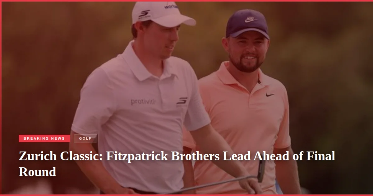 Zurich Classic: Fitzpatrick Brothers Lead Ahead of Final Round