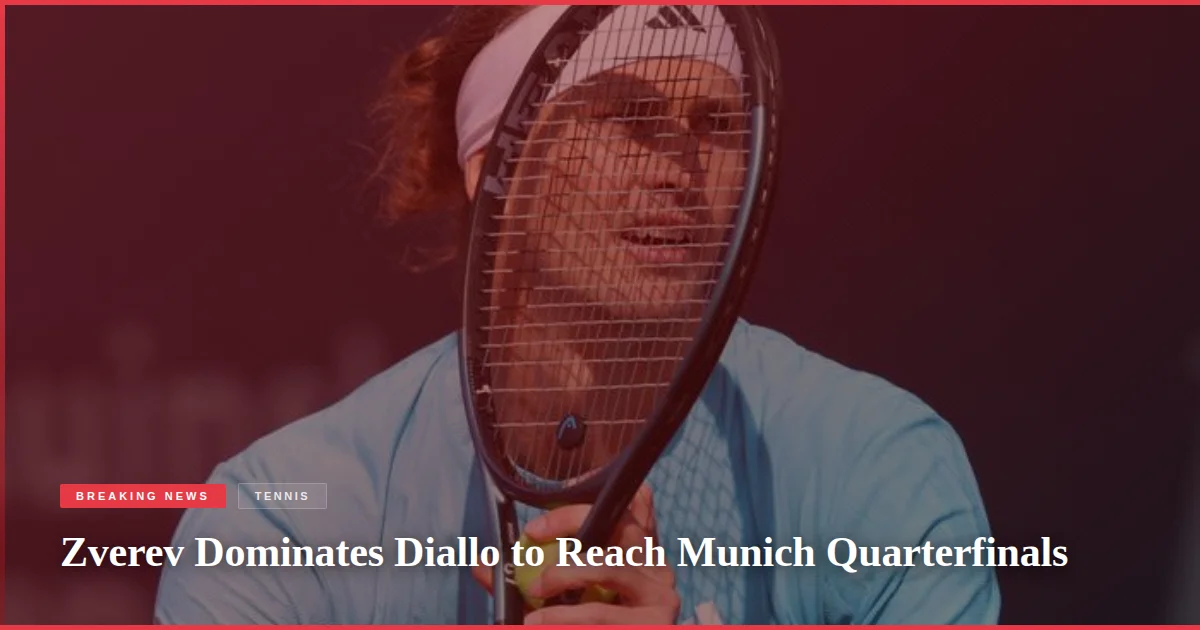 Zverev Dominates Diallo to Reach Munich Quarterfinals
