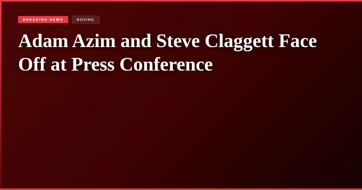 Adam Azim and Steve Claggett Face Off at Press Conference