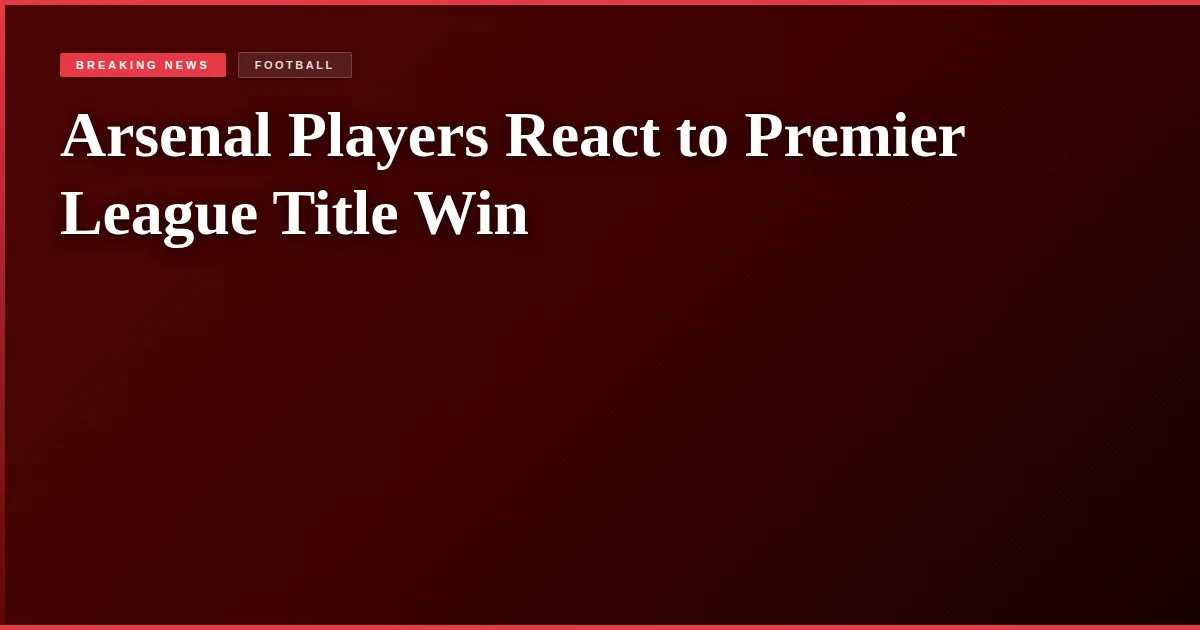 Arsenal Players React to Premier League Title Win
