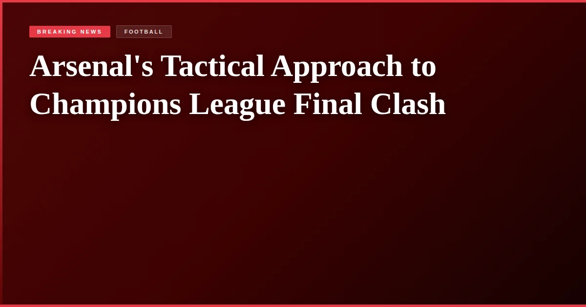 Arsenal's Tactical Approach to Champions League Final Clash