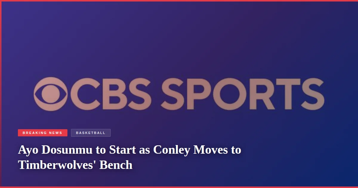 Ayo Dosunmu to Start as Conley Moves to Timberwolves' Bench