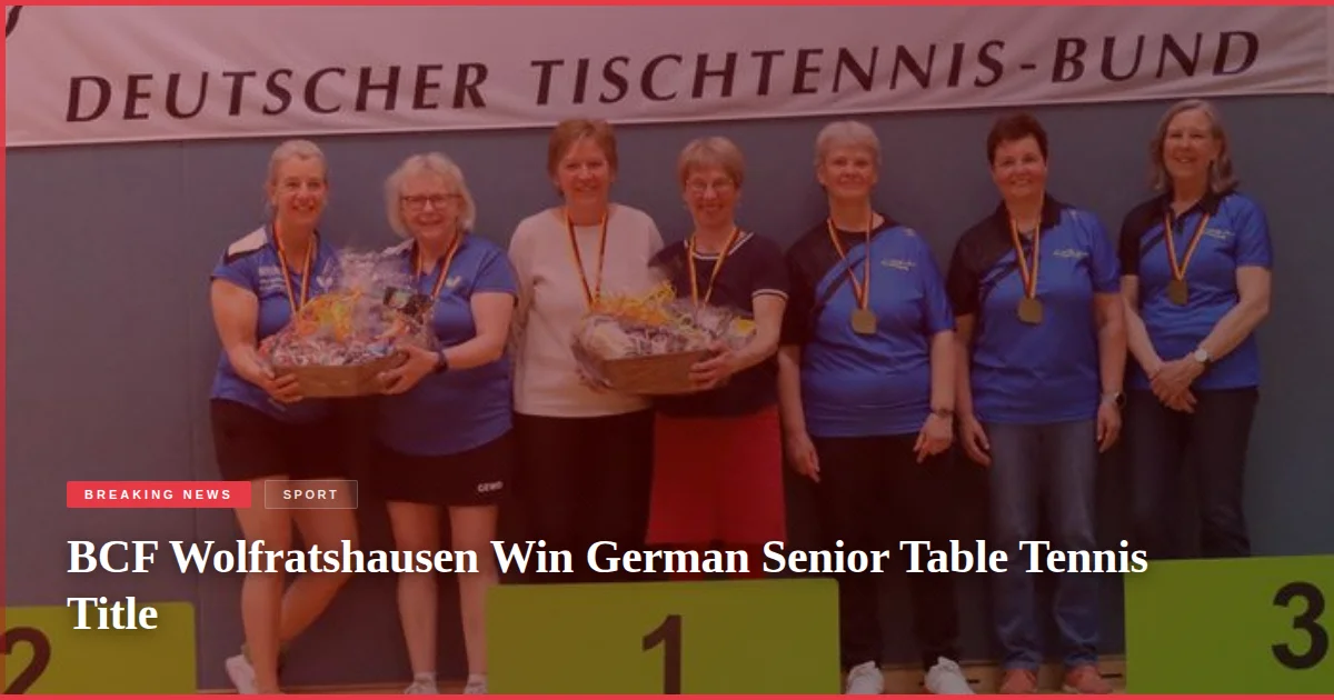 BCF Wolfratshausen Win German Senior Table Tennis Title