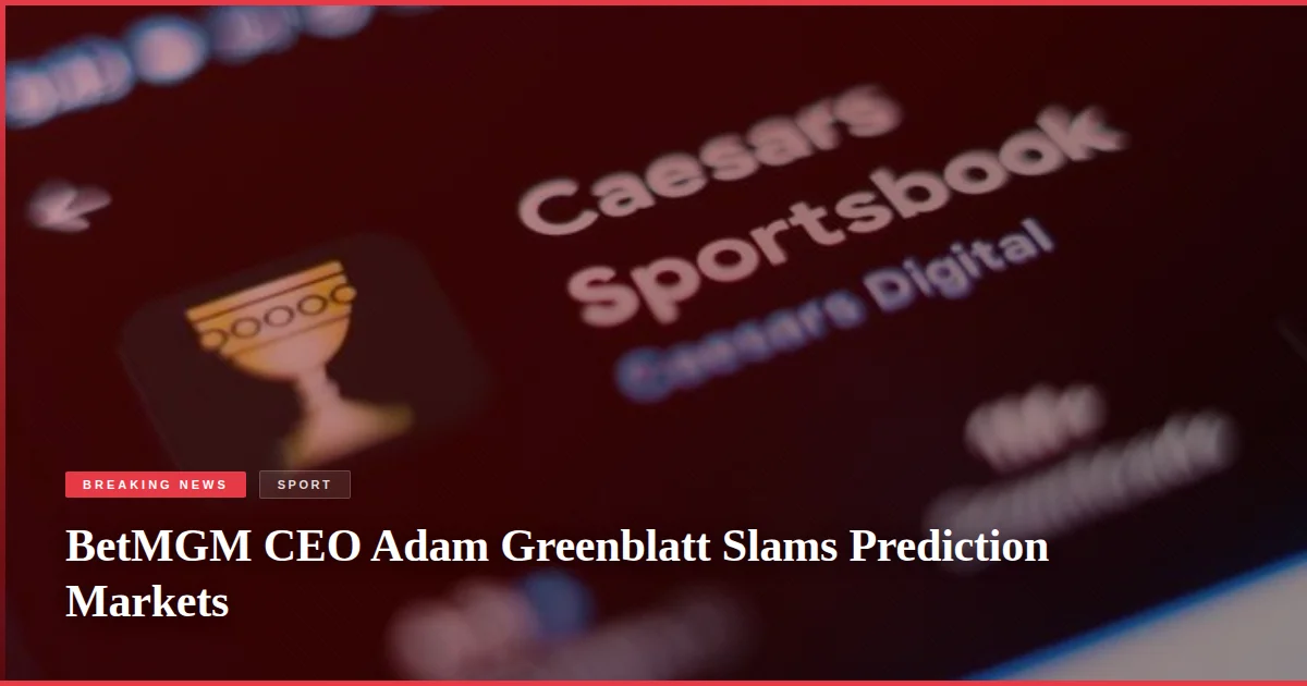 BetMGM CEO Adam Greenblatt Slams Prediction Markets