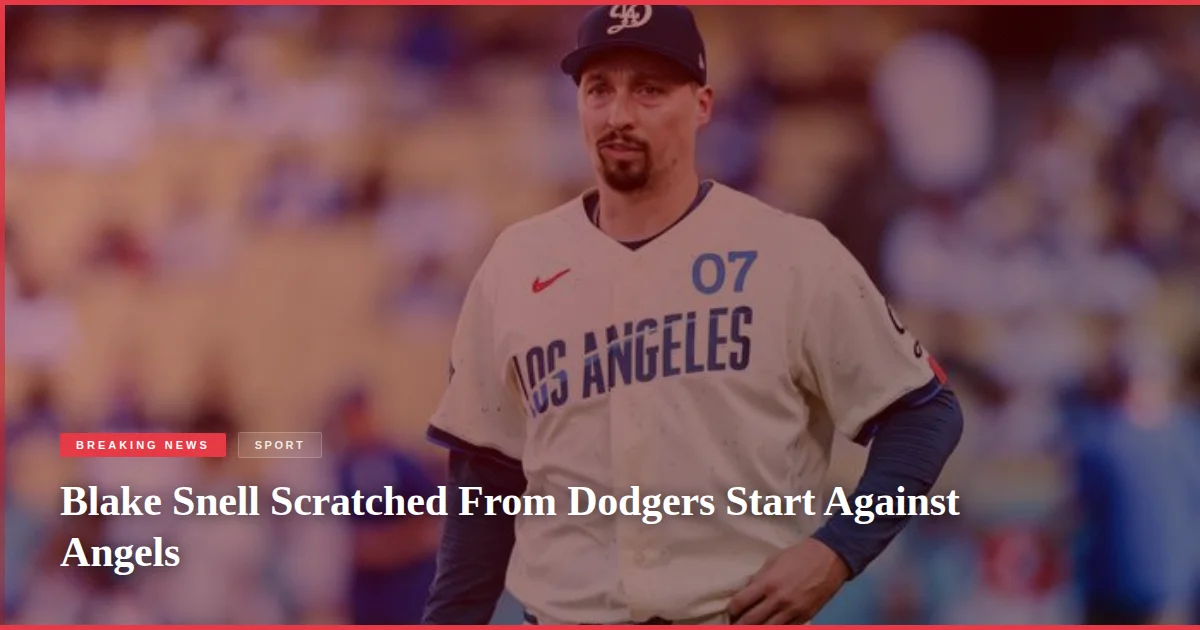 Blake Snell Scratched From Dodgers Start Against Angels
