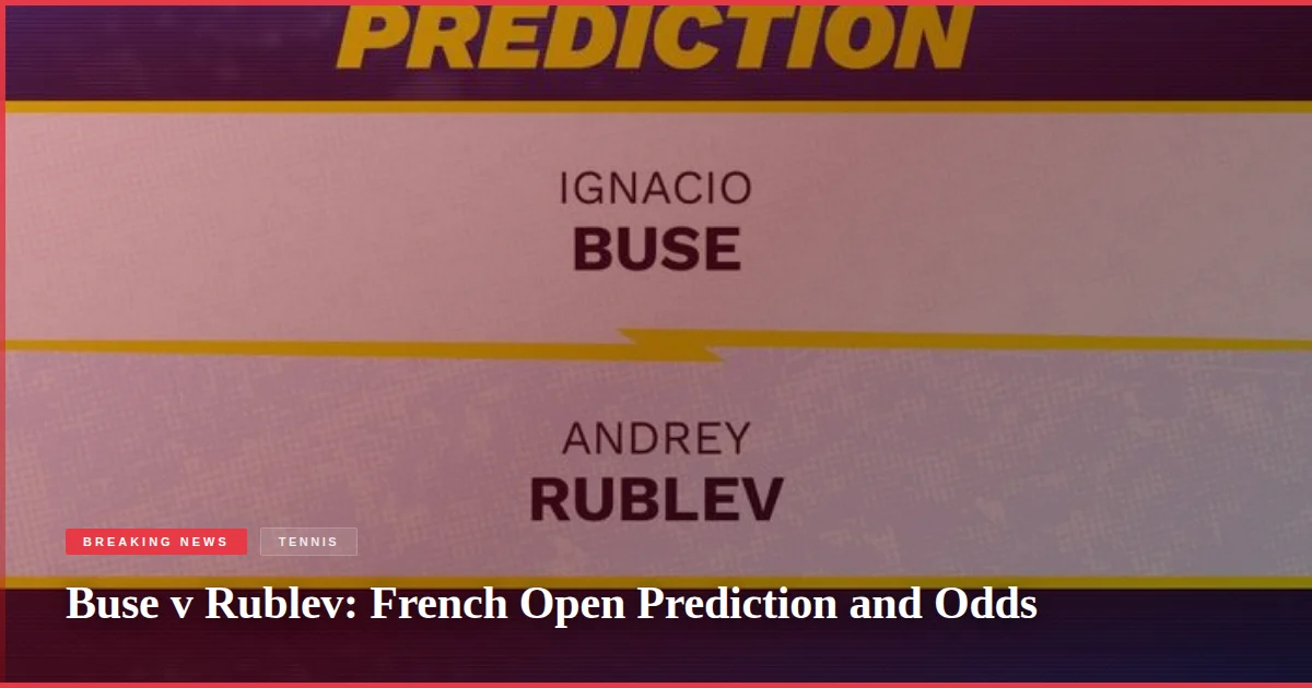 Buse v Rublev: French Open Prediction and Odds