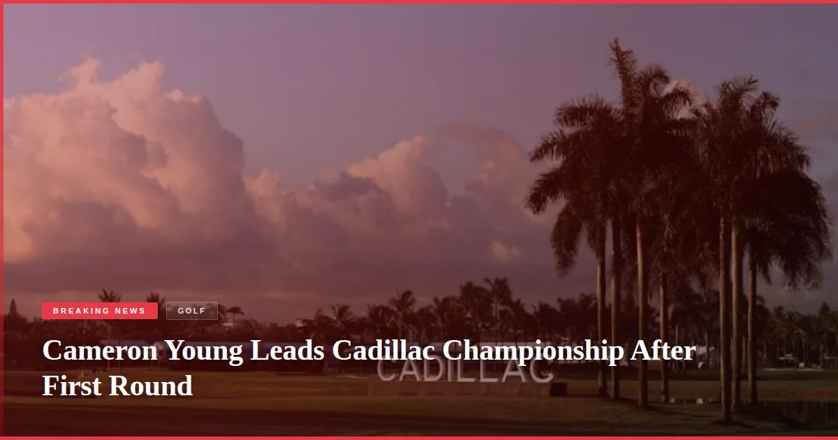 Cameron Young Leads Cadillac Championship After First Round