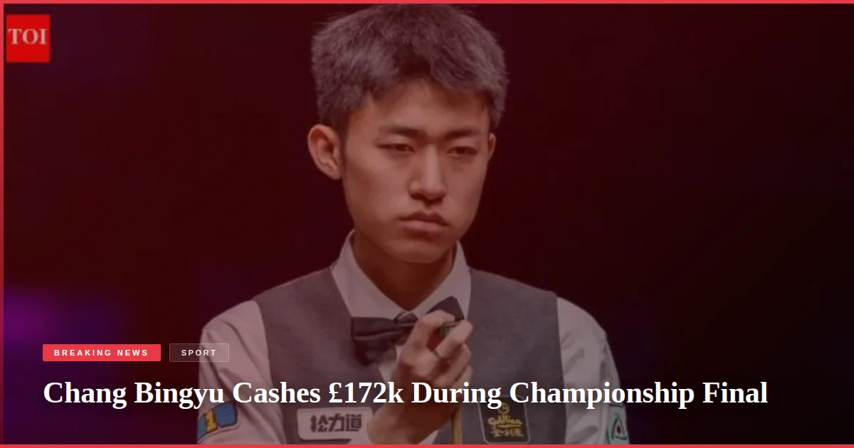 Chang Bingyu Cashes £172k During Championship Final