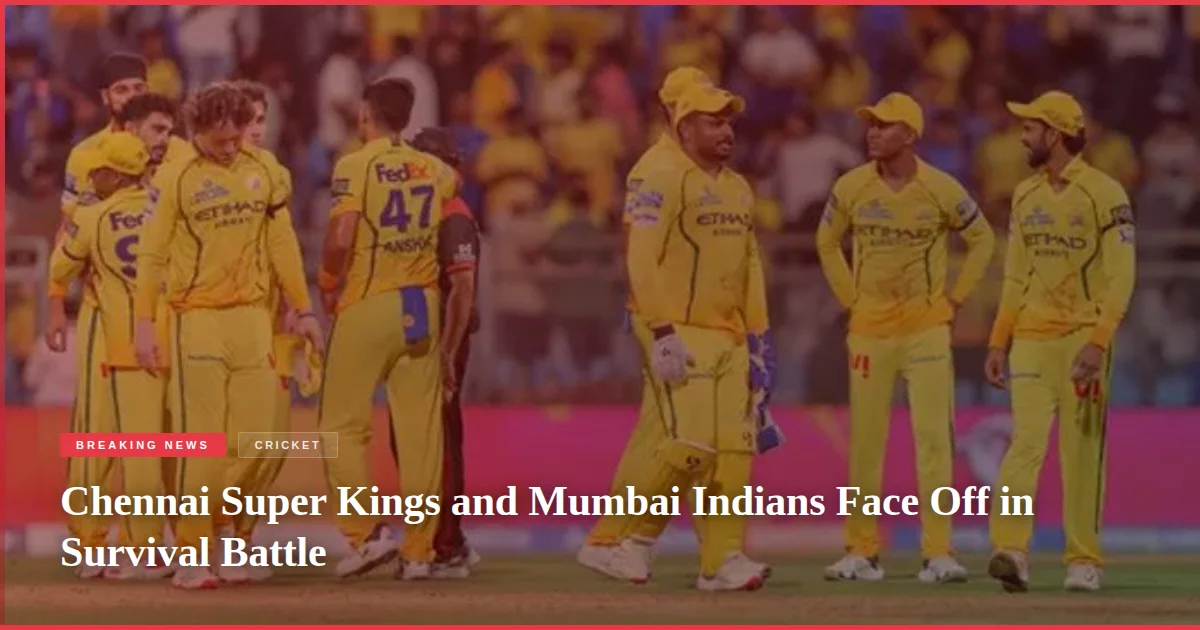 Chennai Super Kings and Mumbai Indians Face Off in Survival Battle