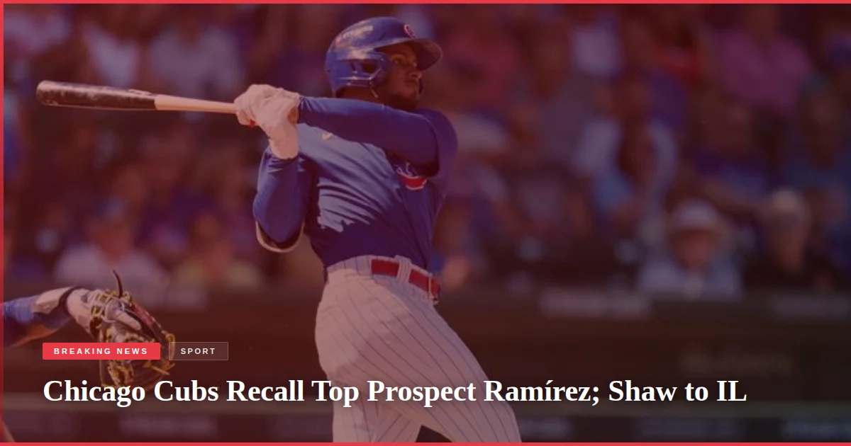 Chicago Cubs Recall Top Prospect Ramírez; Shaw to IL